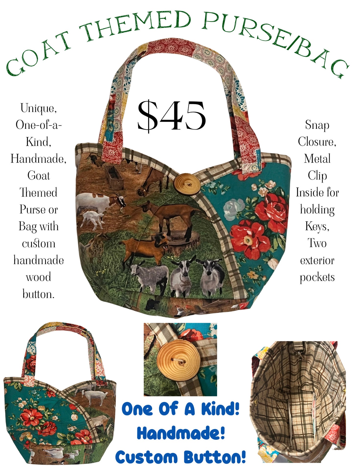 Handmade Purses Unique styles and prints